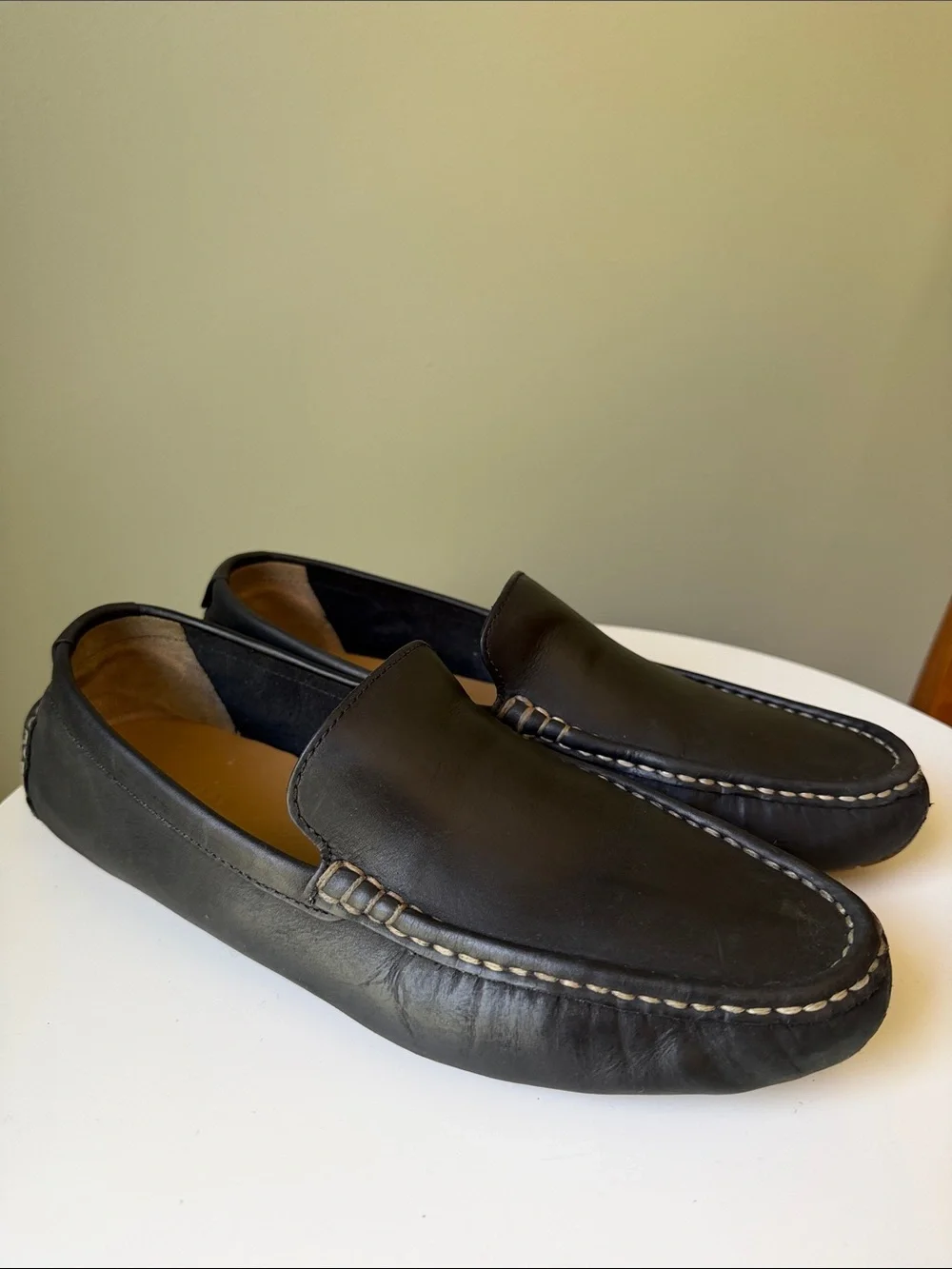 Cole Haan Men’s Leather Driving Moccasins Loafers Black Size 10.5